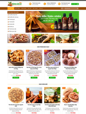 Mẫu web bán nông sản